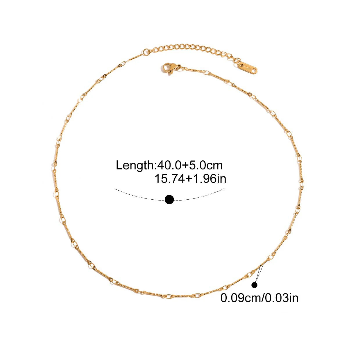 Yori New Arrival Handmade Summer Jewelry 18K PVD Plated Waterproof Statement Rectangular Pendant Necklace