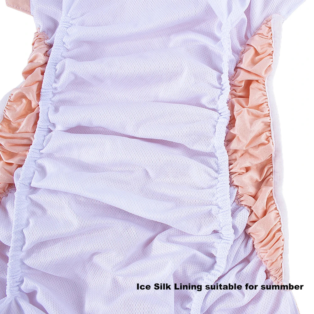 1pc Cooling Liner Reusable Underwear Washable Reusble Cloth Nappies Inner Opening Design Adult Cloth Diapers for Summer