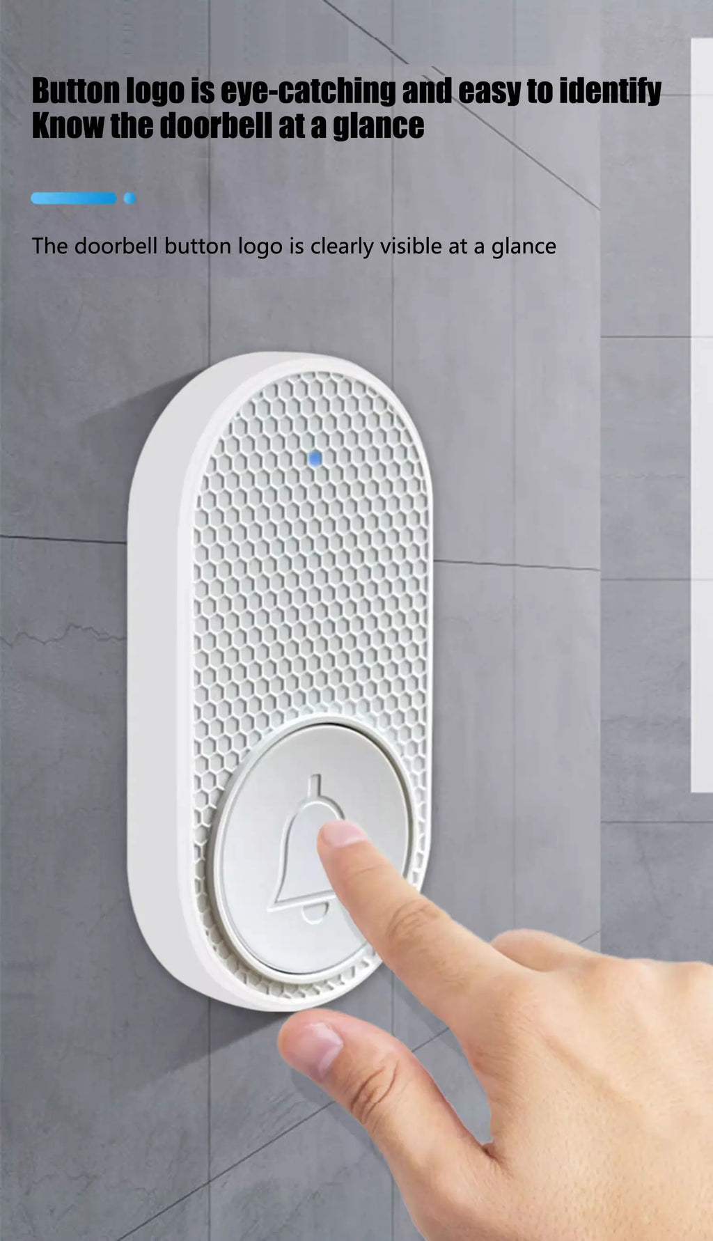 Wireless Doorbell Smart Home 200m Long Distance Remote Control Multi-tone Welcome Door Bell Volume Adjustment EU US Plug White