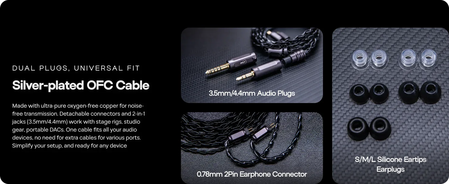 ZiiGaat Horizon Hybrid 5-Driver IEM Earphones by Tidesmit Tidesmit