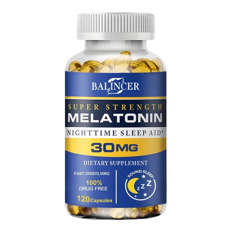 Dietary Supplement To Improve Nighttime Sleep Quality and Improve Insomnia, Reduce Waking Time, Boost Immunity, with Melatonin