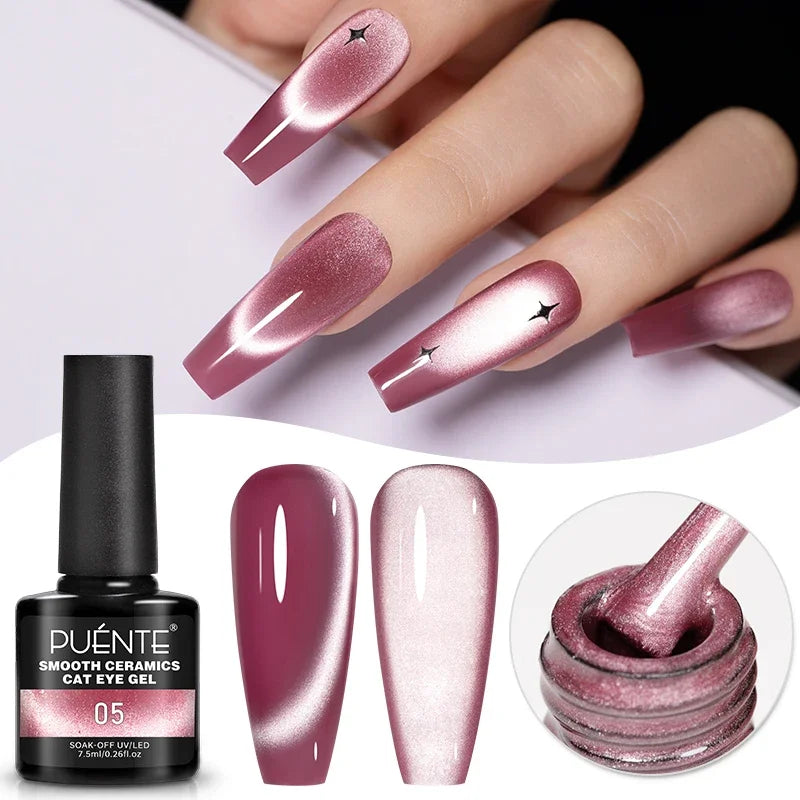 Cat Eye Magnetic Gel Polish 7.5ml - Professional Long-Lasting Nail Art Permanent Makeup Machines Smooth ceramic cat 5