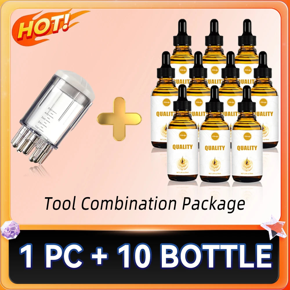 Scalp Massager Serum Applicator - Portable Hair Growth Treatment Tool Massage Cushion 1PC with 10bottles Tidesmit