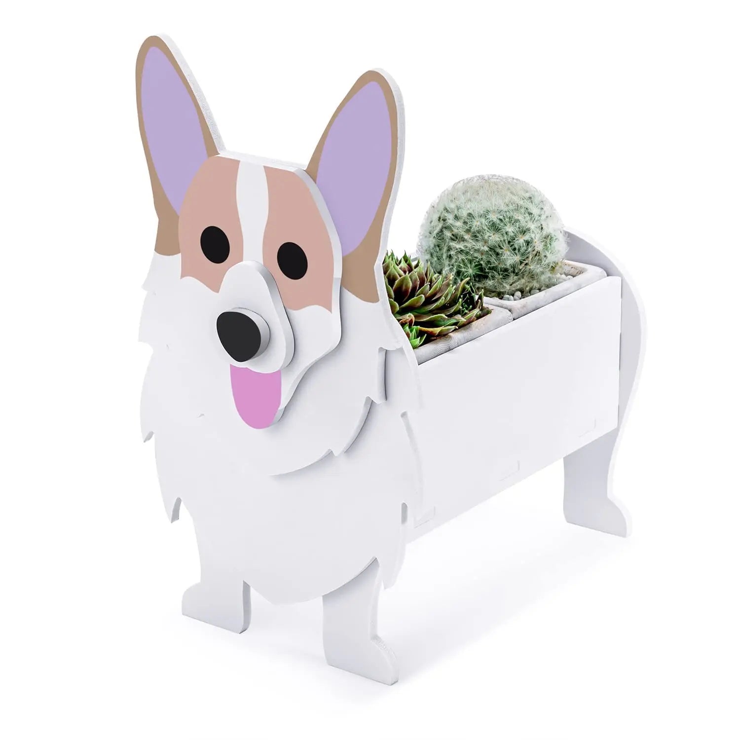 Cute Animal DIY Flower Planter PVC Pet Dog Potted Garden Yard Decoration Plant Container Holder Decor Garden Flower Pots  Orname