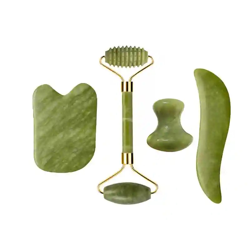 Jade Roller and Gua Sha Set: Natural Facial Massage Tool Kit Massage Roller Type 06 Tidesmit