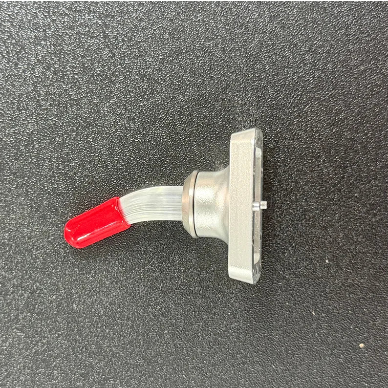 Red-tipped laser handpiece connector with metal base