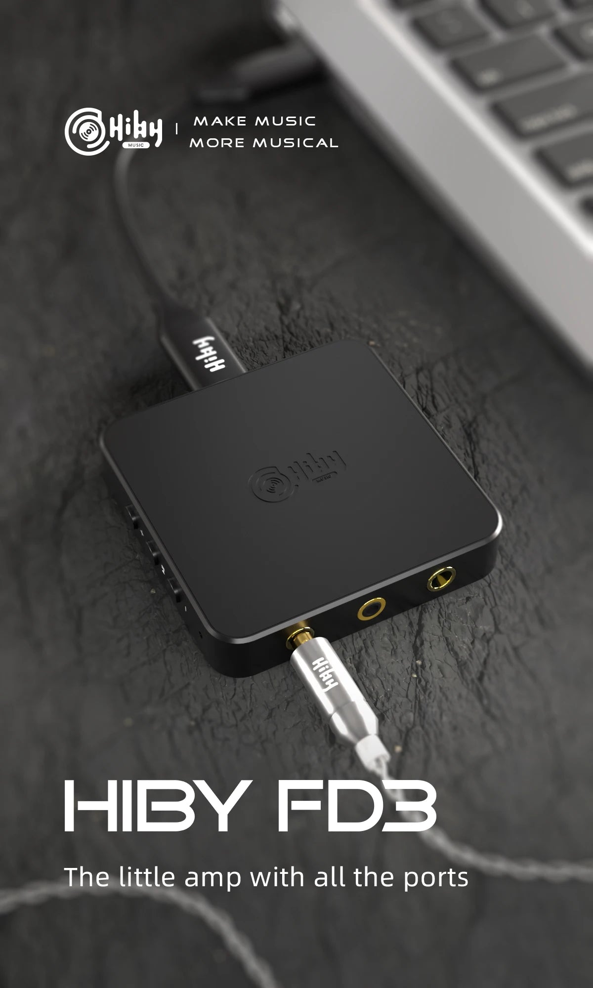 USB DAC Headphone Amplifier ES9038Q2M Tidesmit FD3 - Hi-Res MQA Support Tidesmit