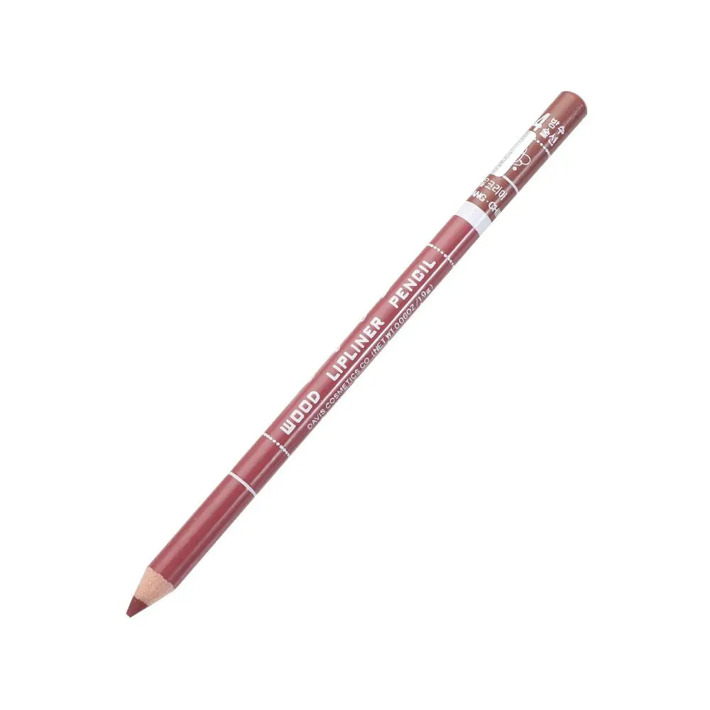 Professional waterproof wood lipliner pencil in a dusty rose shade for precise lip makeup application.