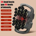 Tidesmit Percussive Therapy Massage Gun - 16-24 Speed Deep Tissue Recovery Fascia Gun Grey-24 Tidesmit