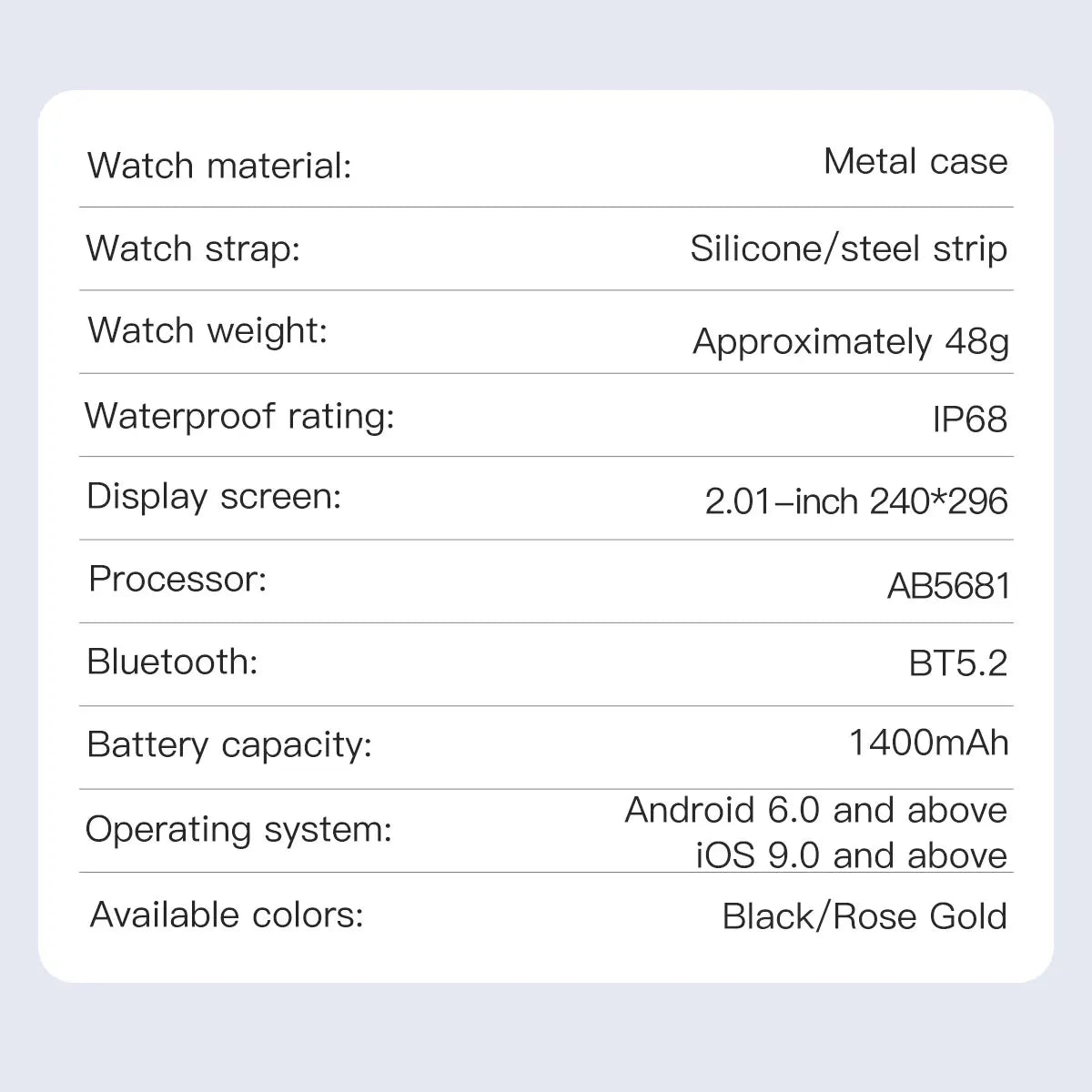 2026men's andwomen'ssmartwatches,2.01-inch high-definitiontouchscreen,1400mAhultra long battery life,men'sandwomen'sholidaygifts