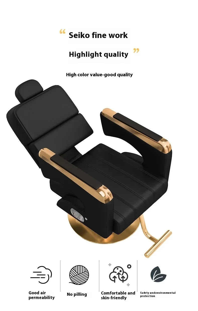 Professional Hydraulic Barber Chair Reclining Salon Seat - Tidesmit Massage Chairs Tidesmit
