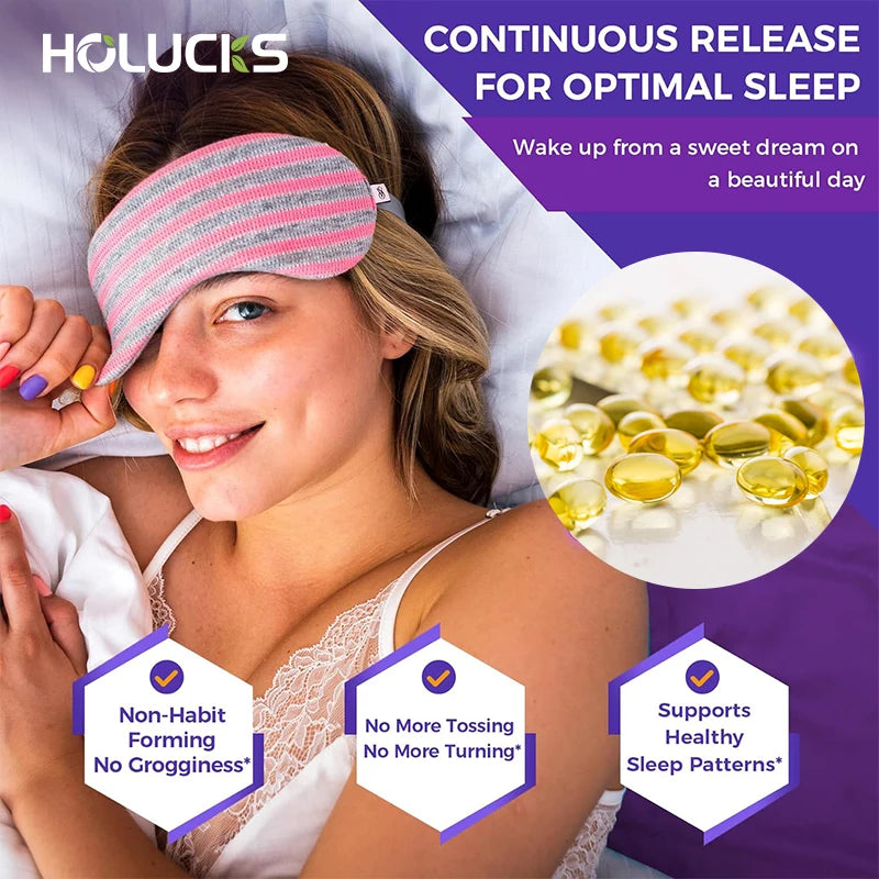 Buy 2 Get 2 Free! Liposomal Melatonin Capsules, Support Insomnia Relief & Jet Lag Recovery, Quick Sleep Onset & Restful Nights