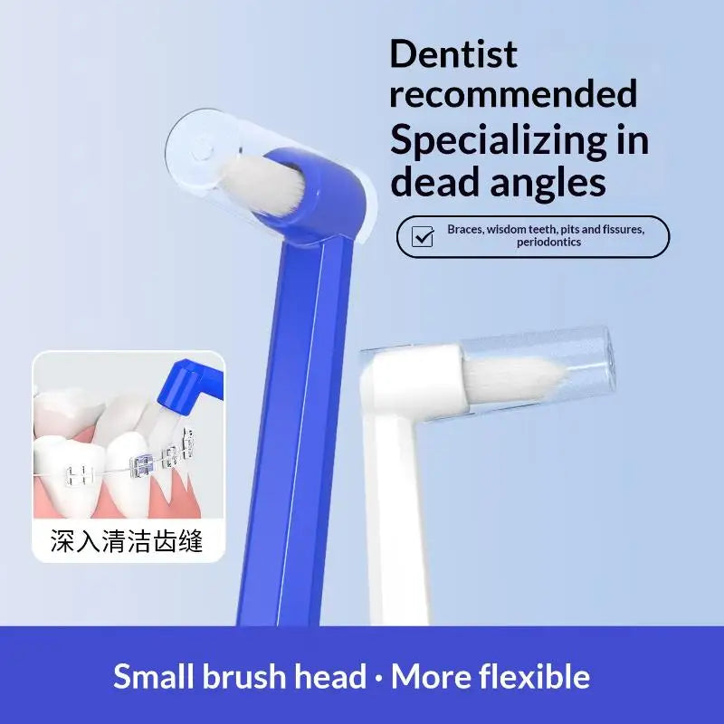 Soft Hair Small Head Single-Beam Toothbrush For Interdental Cleaning Adult Oral Care Deep Cleaning Tool For Teeth Implants