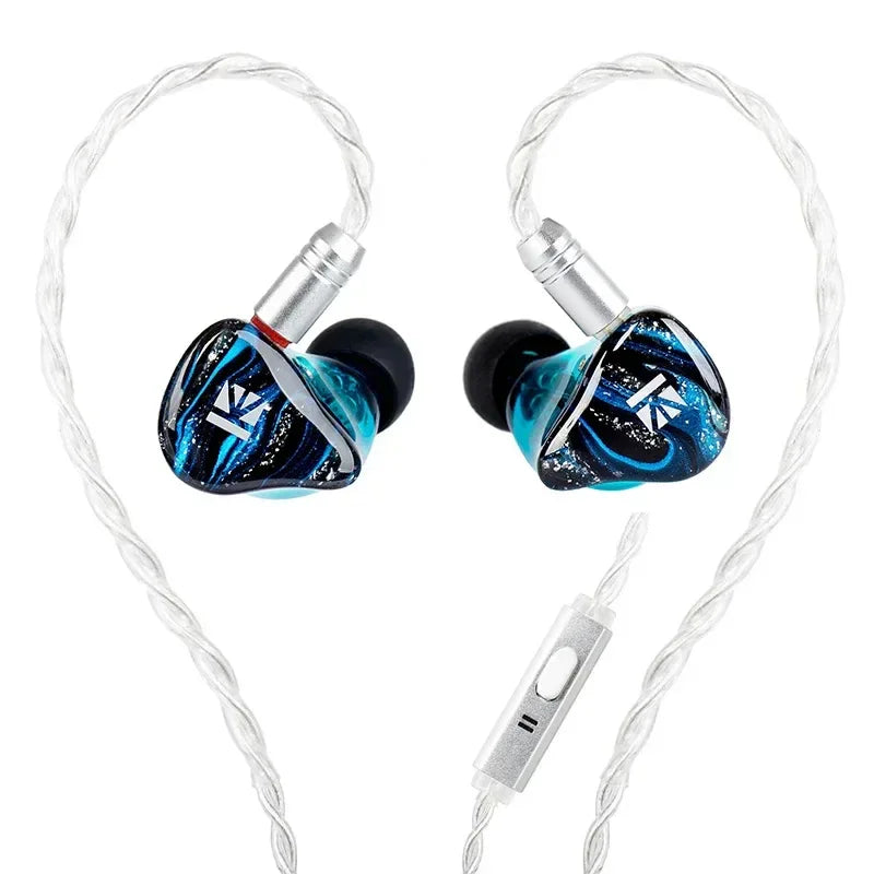 16-Driver HiFi Studio Monitor Earbuds by Tidesmit - Wired Audio Blue with mic Tidesmit