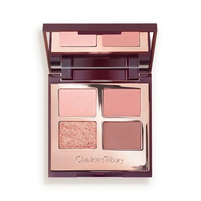 Tidesmit two-color heart blusher and waterproof eyeshadow palette shade swatch for long-lasting face makeup