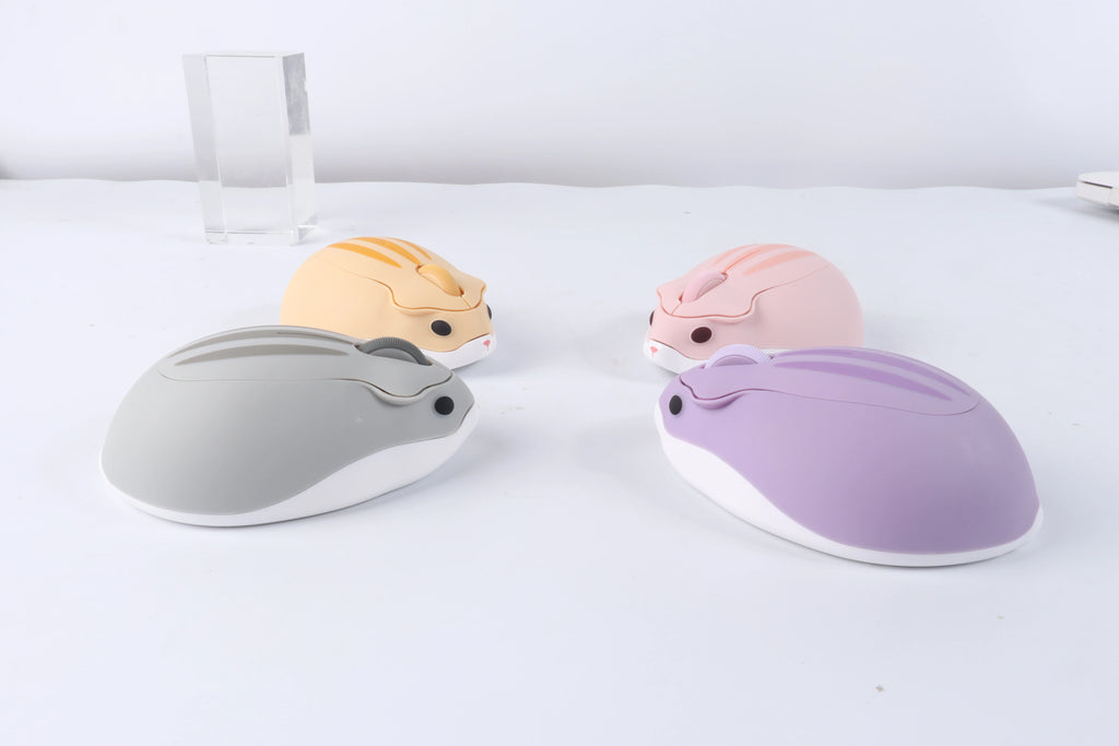Mini Wireless Mouse 3D Cute Hamster 2.4G Bluetooth Dual Mode Connectivity Long Battery Life Mute USB Optical Mouse For Laptop PC