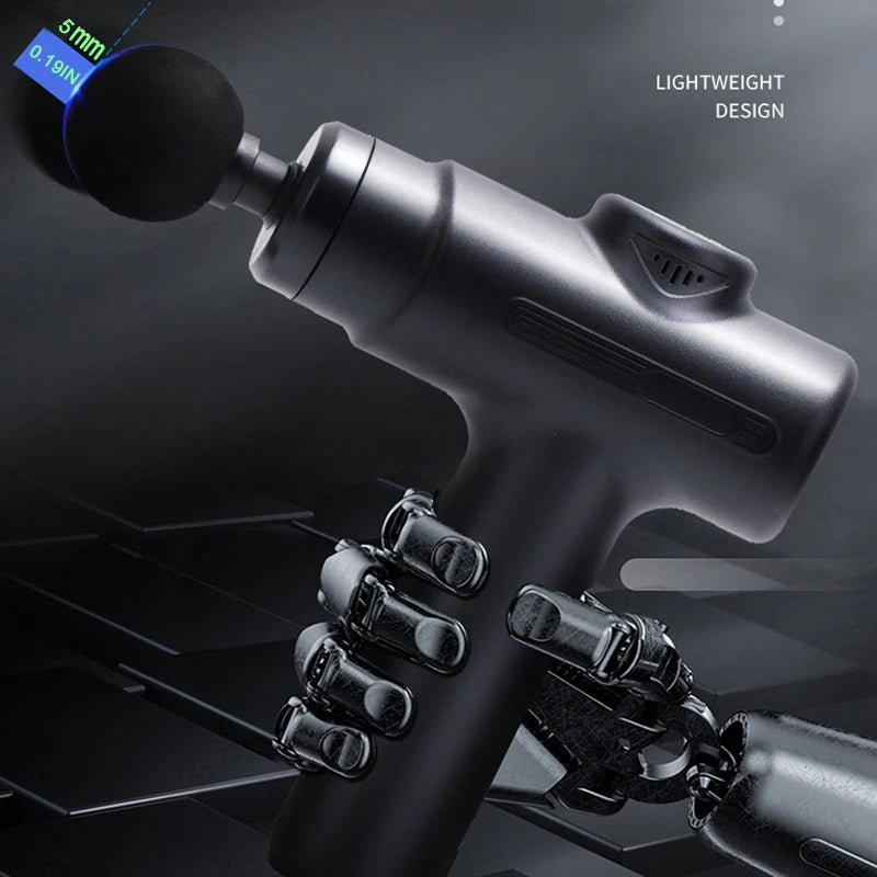 Deep Tissue Massage Gun - 8 Head Rechargeable Muscle Relief Device Back Massage Instrument Tidesmit