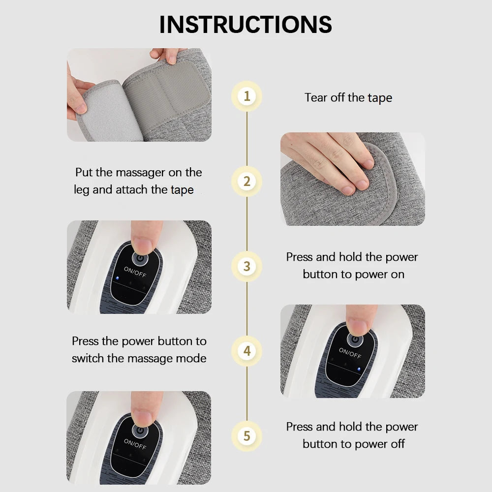 Electric Calf Massager with Heat – Rechargeable Wireless Muscle Relief Body Shaping Massage Equipment Tidesmit