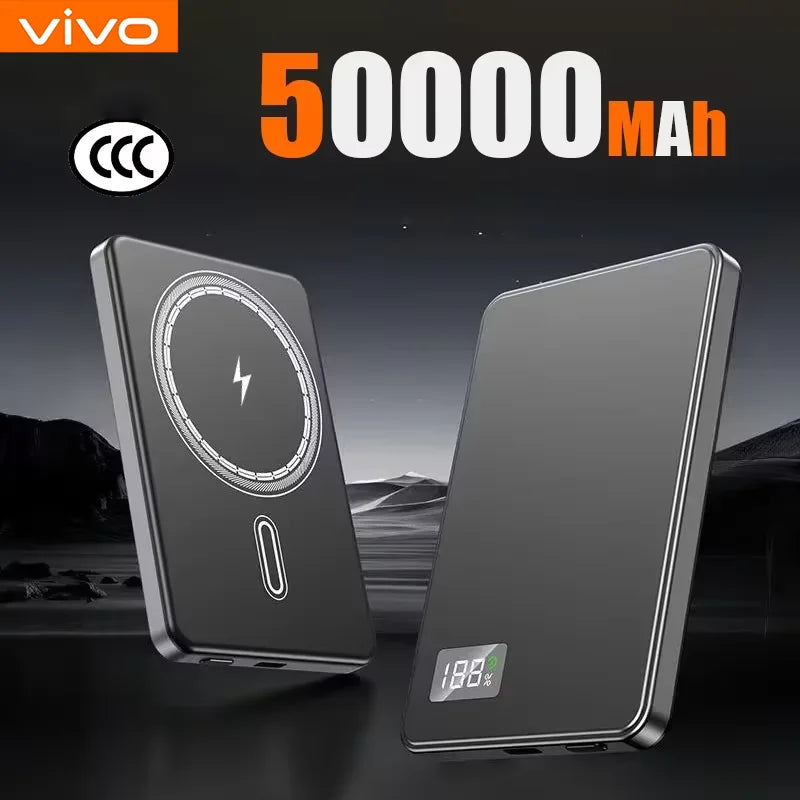 Tidesmit Magnetic Fast Charging Power Bank 50000mAh PD Portable Charger Gray 50000mAh Tidesmit