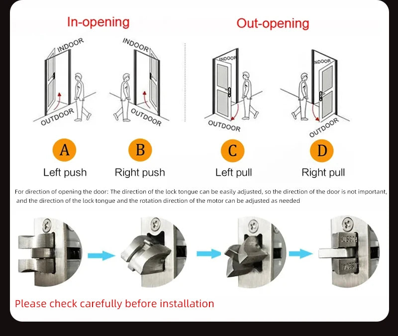 3D Face Recognition Digital Door Lock Unlock Smart Lock With Camera FIngerprint Password Unlock Keyless Electronic Door Lock