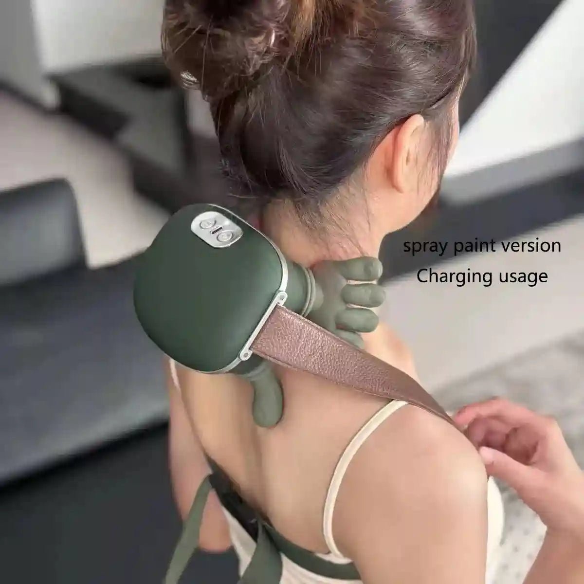 Deep Tissue Neck and Shoulder Massager | Wireless Heat Therapy Device Massage Roller green spray paint China Mainland