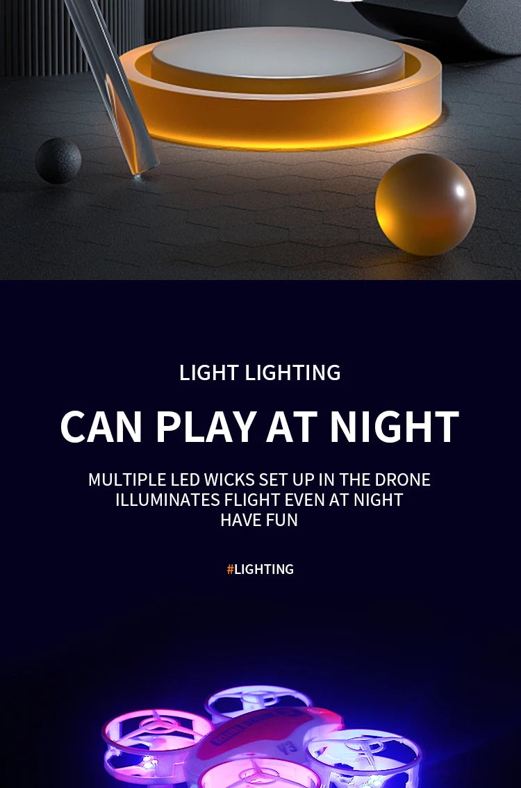 RC UFO Drone with Obstacle Avoidance and LED Lights - Tidesmit Tidesmit