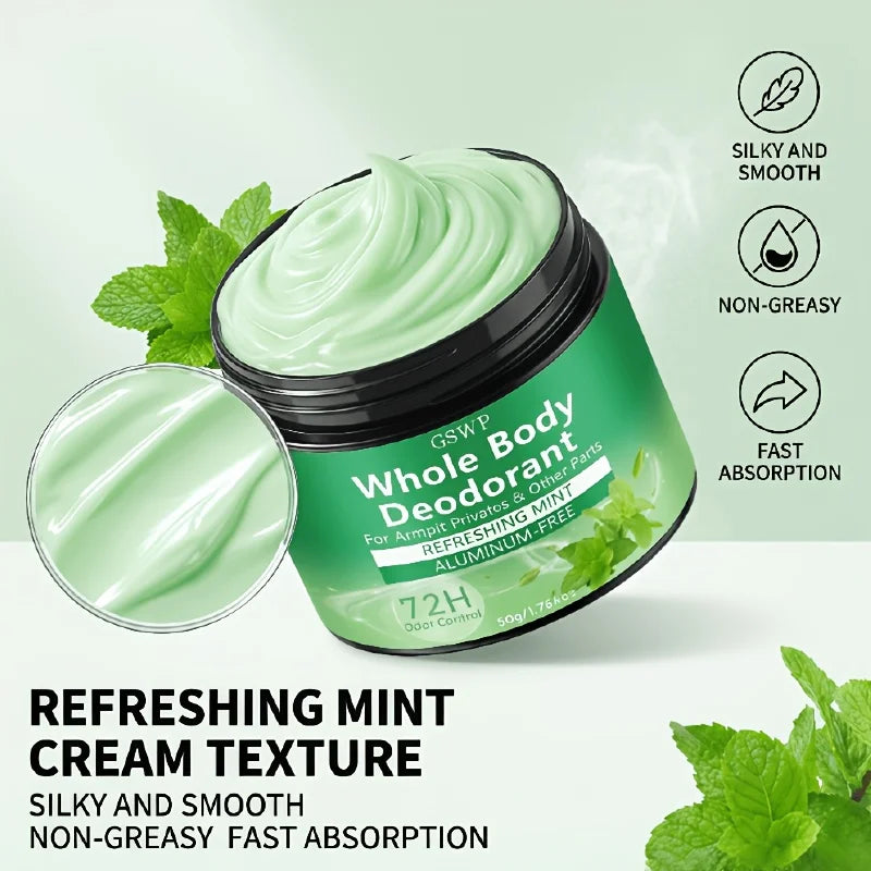 Tidesmit GSWP Mint Deodorant Balm for feet, underarms, and full body in 50g or 100g sizes