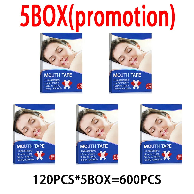120PCS sleeping mouth tapeAdult Night Sleep Anti snore Improve Nose better Breathing Patch Mouth Correction Orthosis Tape SMZH09