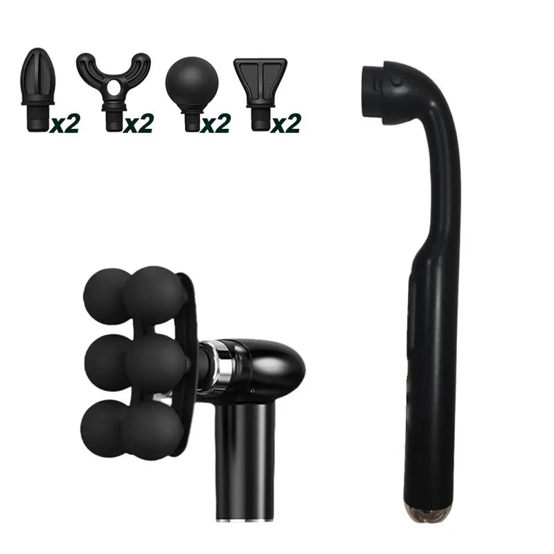 Fascia Massage Gun: 6-Speed Rechargeable Deep Tissue Recovery Device Fascia Gun black Tidesmit