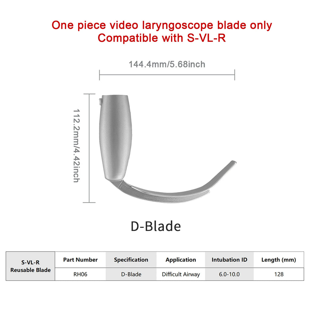 Accessories for Video Laryngoscope Stainless Steel Blades, Laryngeal Mask Airway, guide wire, and Screen