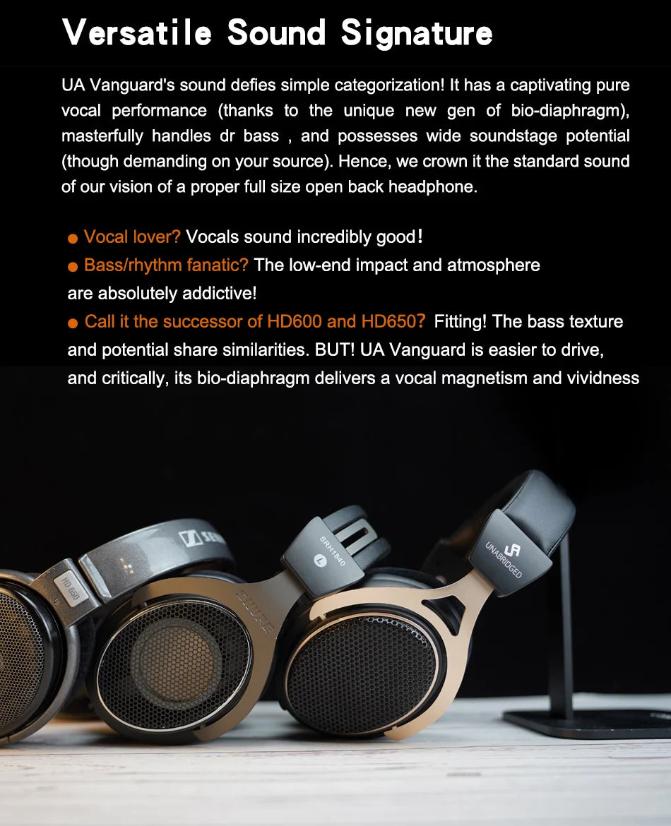 Open-Back Headphones 300 Ohms HiFi Audio Monitor by Tidesmit Tidesmit