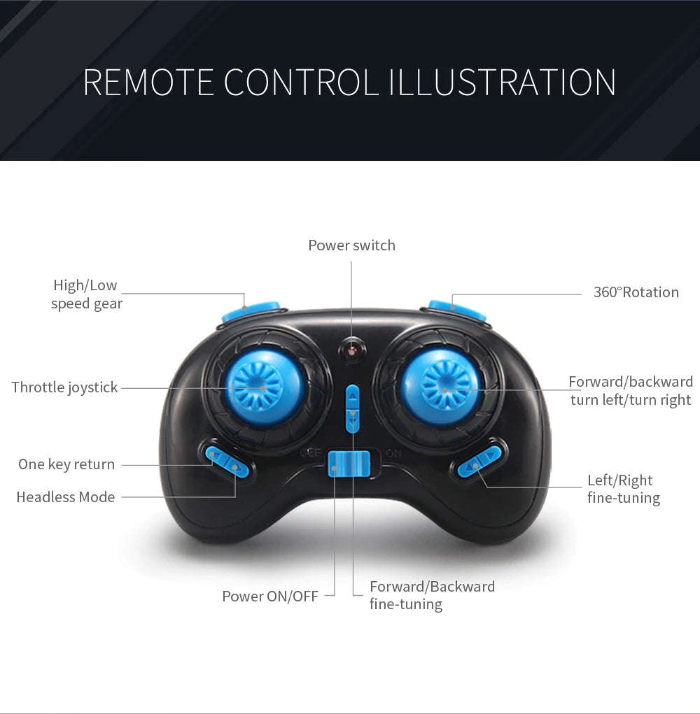 Mini RC Drone for Kids with Headless Mode and 360 Flips - Tidesmit Tidesmit