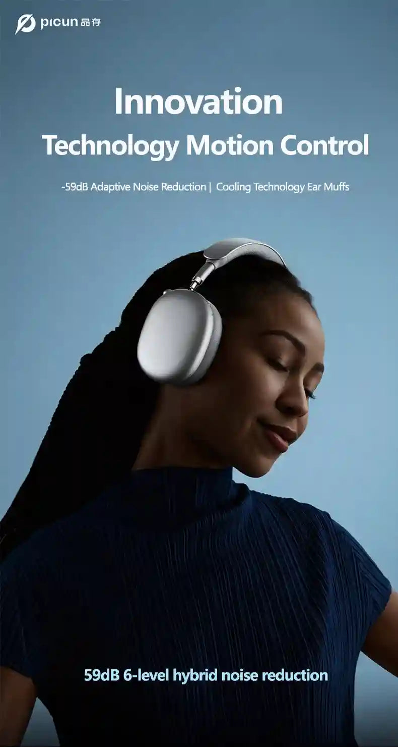 Wireless Headphones with Hybrid Active Noise Cancellation & 180H Battery Tidesmit