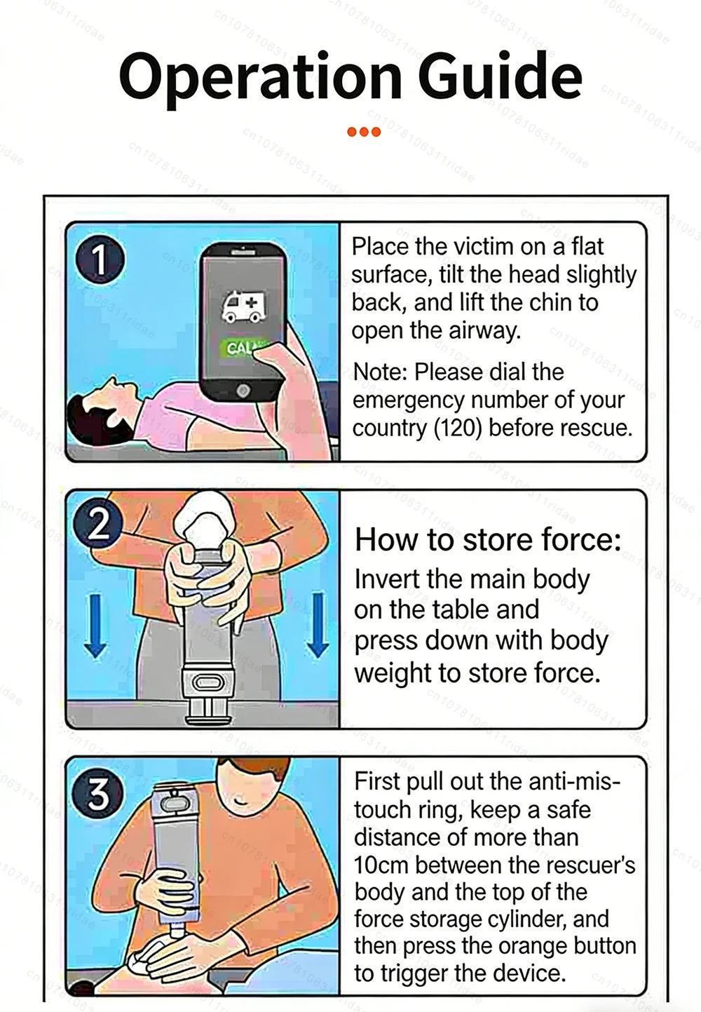 Choking Rescue Device | Manual Anti-Asphyxia Tool | Blue Tidesmit Relaxation Treatment Tidesmit