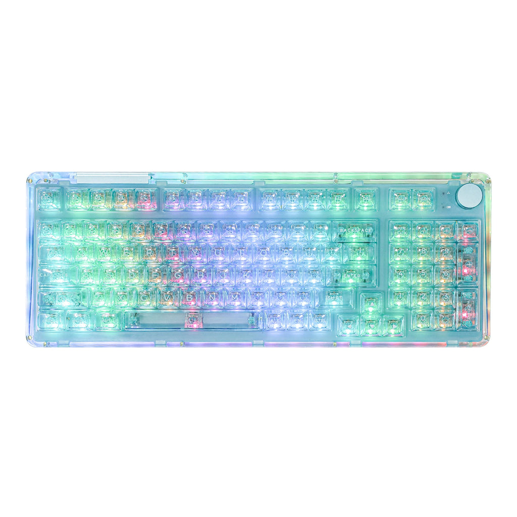 KiiBOOM Phantom 98 98-key Hot-swappable Wired/Bluetooth5.0/2.4GHz Wireless Acrylic Gasket Mechanical Keyboard
