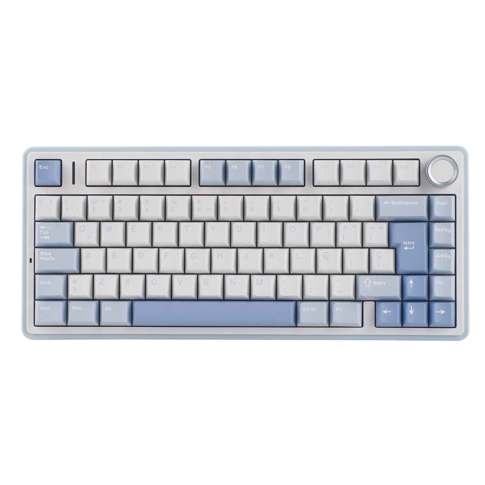 EPOMAKER AULA F75 ISO-ES 75% Spanish QWERTY Hot-Swap Gasket-Mounted Wired/Bluetooth/2.4GHz Wireless Mechanical Gaming Keyboard RGB Backlight