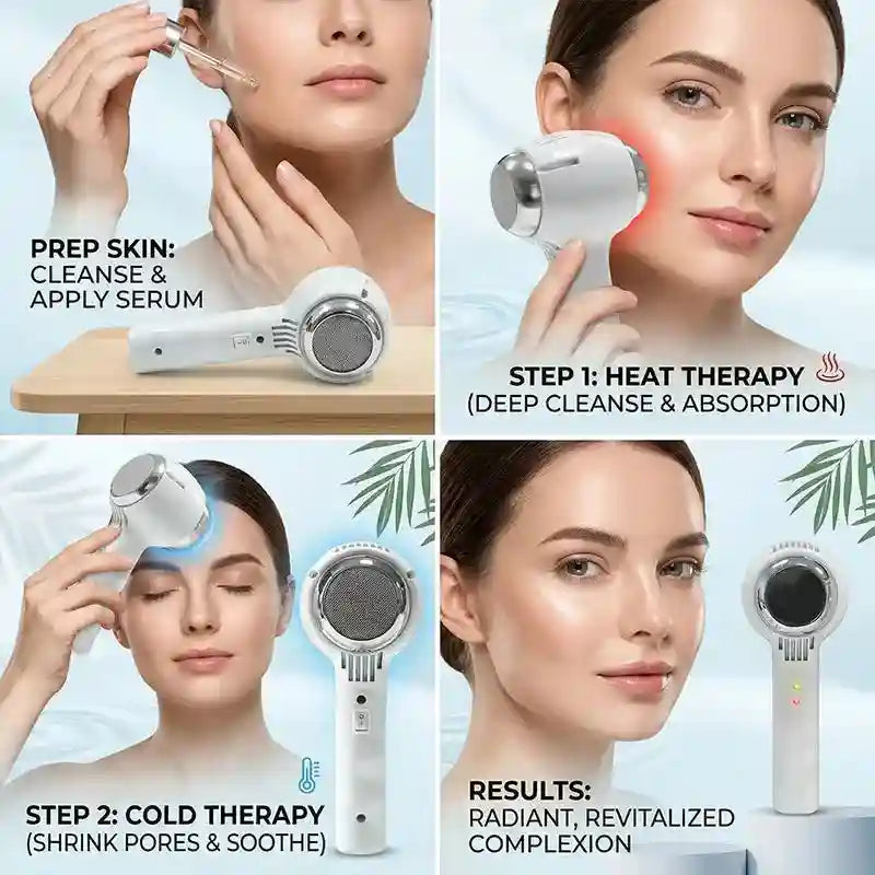 Facial Massager Ice Hammer - Electric Cold and Heat Therapy Device Eye Massage Instrument Tidesmit