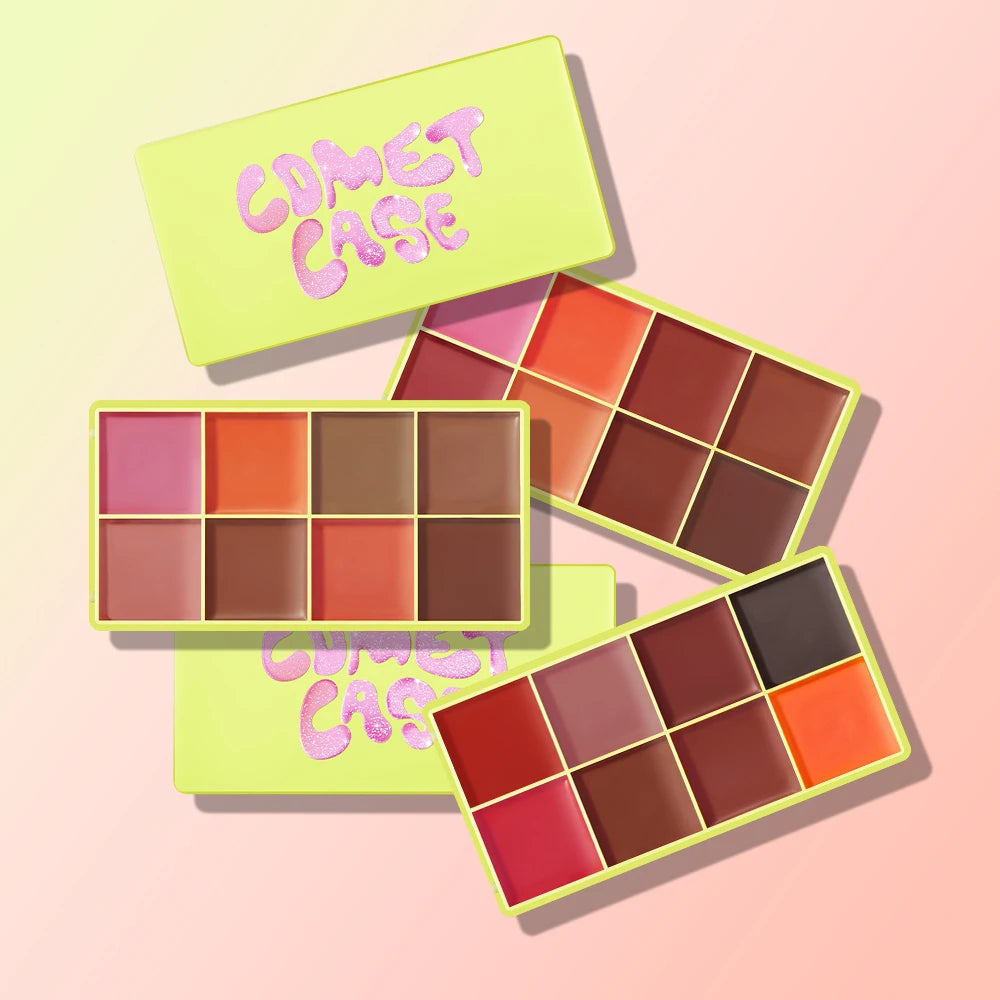 Tidesmit 8-color eyebrow cream highlighter palette with matte and shimmer finishes for long-lasting natural makeup