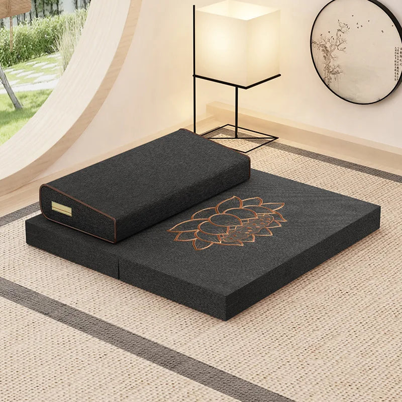 Seat Cushion Meditation Mat Futon Kneeling Meditation Home Thickened Folding Fabric Coconut Palm Zen Mat