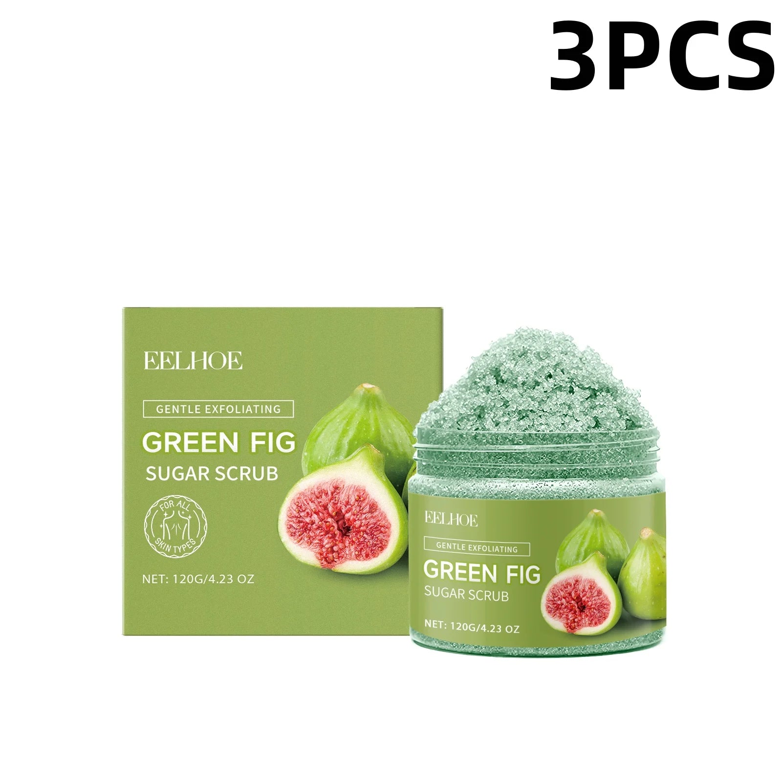 Fig Sugar Body Scrub Exfoliating Moisturizer - Natural Smoothing Care Scrubs Treatments 3PCS China Mainland Tidesmit