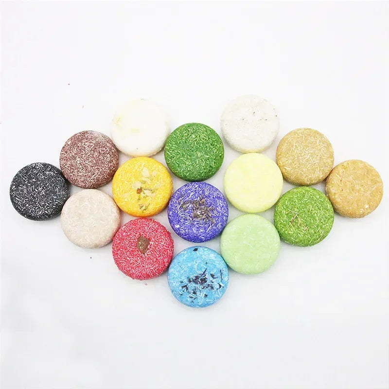 14 Style Ginger Handmade Shampoo Soap Cold Processed Soap Solid Shampoo Bar Pure Plant Hair Shampoos Hair Care Bar Soap