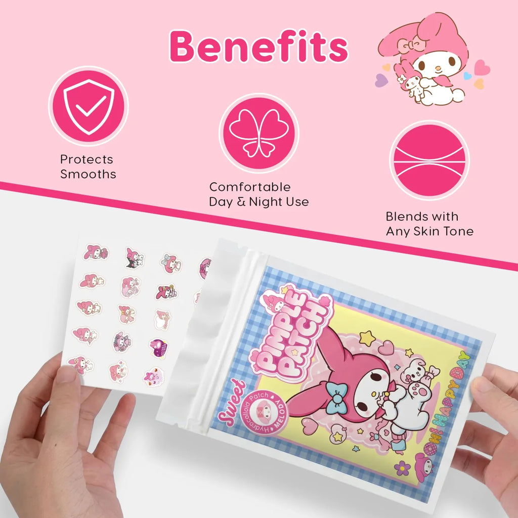 125PCS Hello Kitty Cute Face Stickers, Hydrocolloid Pimple Patches for Invisible Blemish Concealing