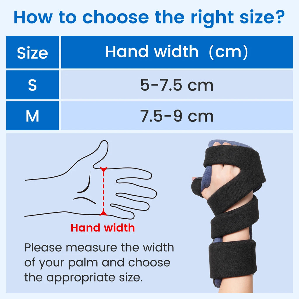 VELPEAU Hand Splint Adjustable for Carpal Tunnel Syndrome, Sprain and Arthritis, Wrist Brace Immobilizer Fixs Finger in Stroke