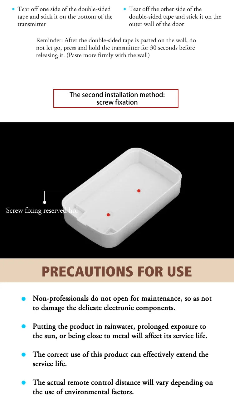 CACAZI 36 music 110DB 300M Wireless Doorbell Waterproof Remote Battery powered Smart Door Bell Battery 1  2 Button 1 2  Receiver