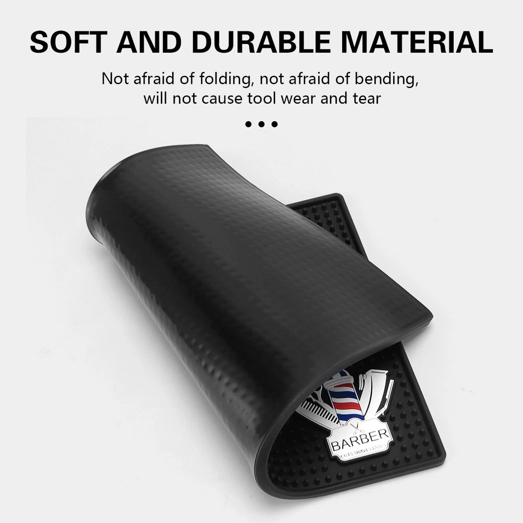 Barber Station Mat | Non-Slip Heat-Resistant Hair Tool Organizer Massage Chairs Tidesmit