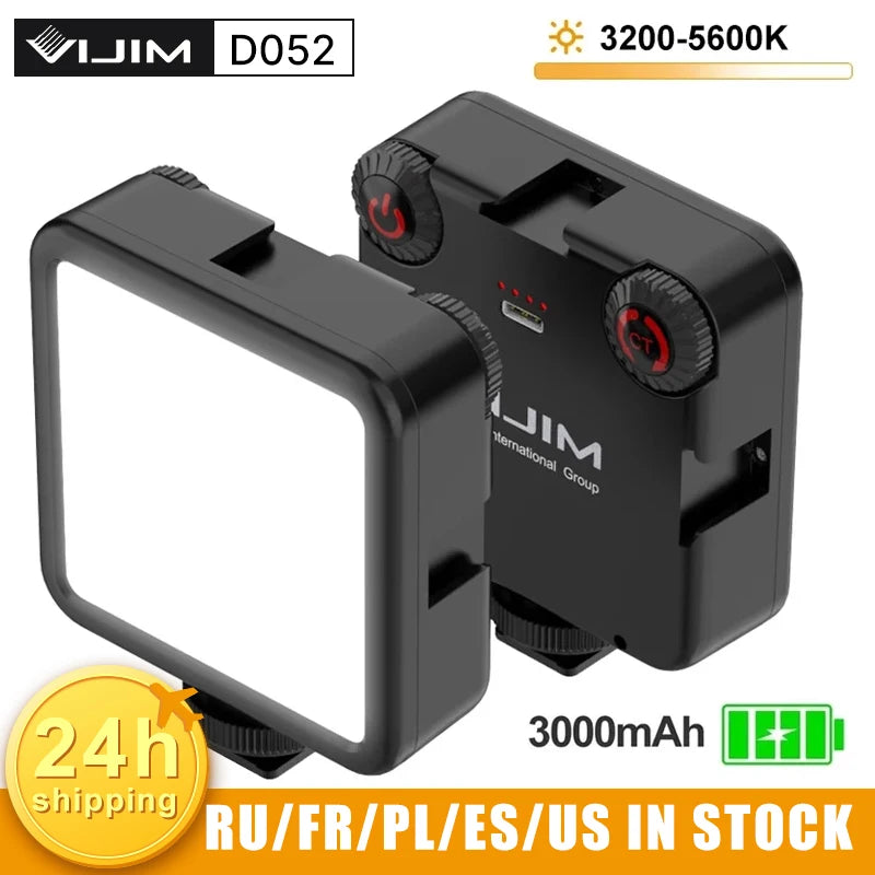 LED Video Light Dimmable Vlog Panel | 3200-5600K Adjustable Color Tidesmit