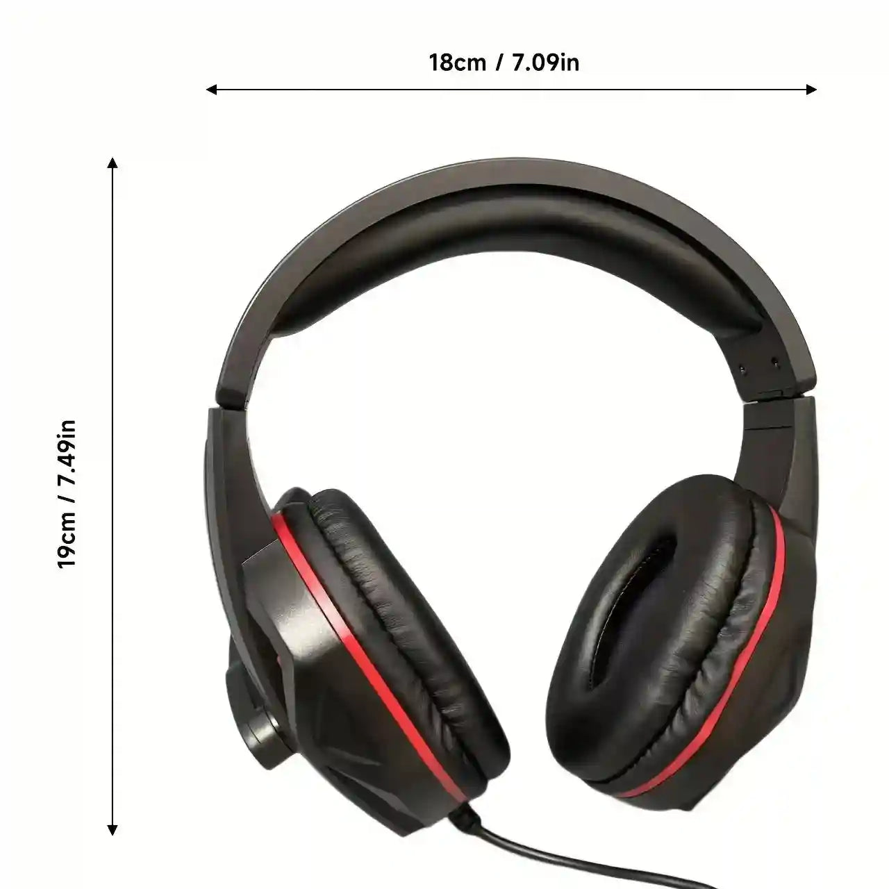 Wired Gaming Headset with Mic - Over-Ear Stereo Audio, Red or White Tidesmit