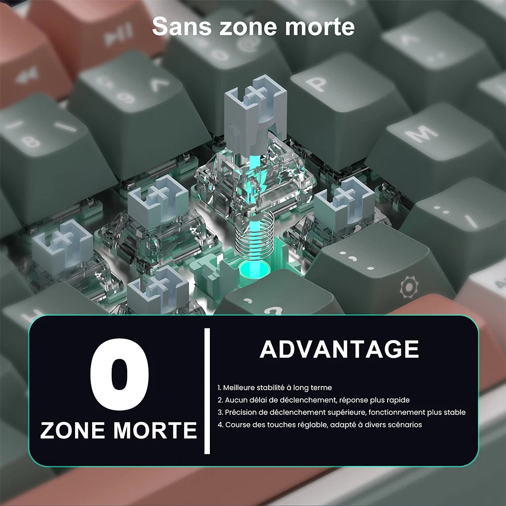RK ROYAL KLUDGE RK C98 Magnetic Keyboard 0.01mm Rapid Trigg 8000HZ SOCD/Rs 0.125ms RGB Wired Mechanical Esports Gamer Keyboard