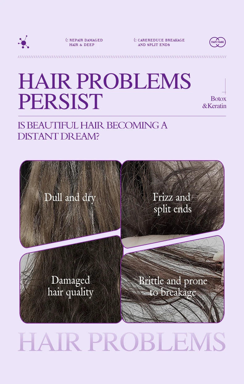 Tidesmit 5-second Keratin hair mask repairs damage, frizz, and split ends for soft, smooth, shiny, deeply hydrated hair.