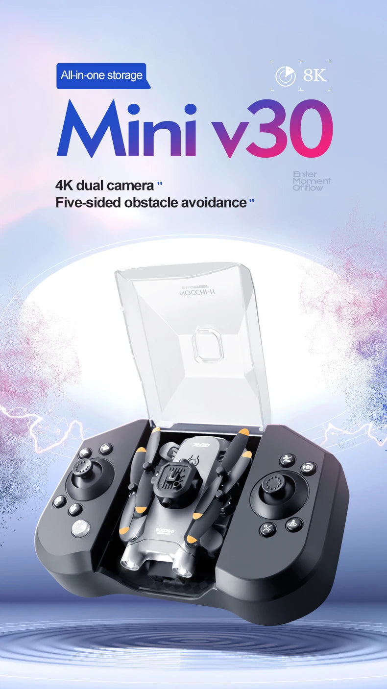 4K Camera Drone with Obstacle Avoidance - Foldable Beginner Quadcopter Tidesmit